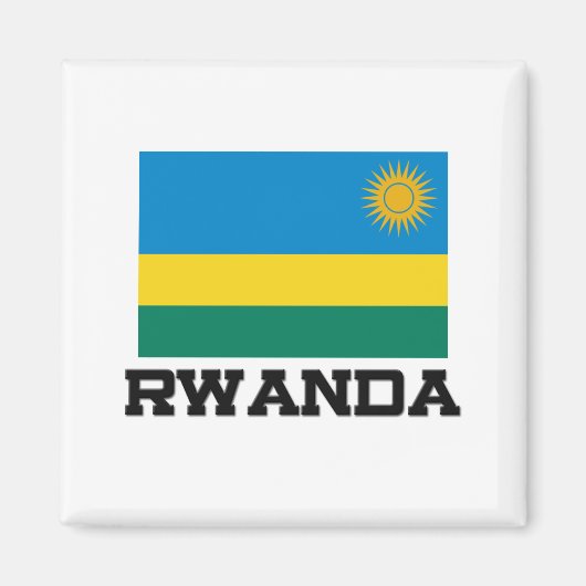Aimant Drapeau du Rwanda (Devant)