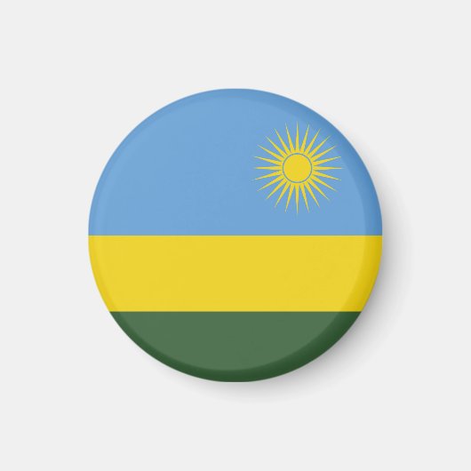 Aimant Drapeau du Rwanda (Devant)