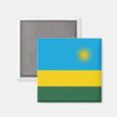 Aimant Drapeau du Rwanda (Recto/Verso)