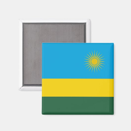 Aimant Drapeau du Rwanda (Recto/Verso)