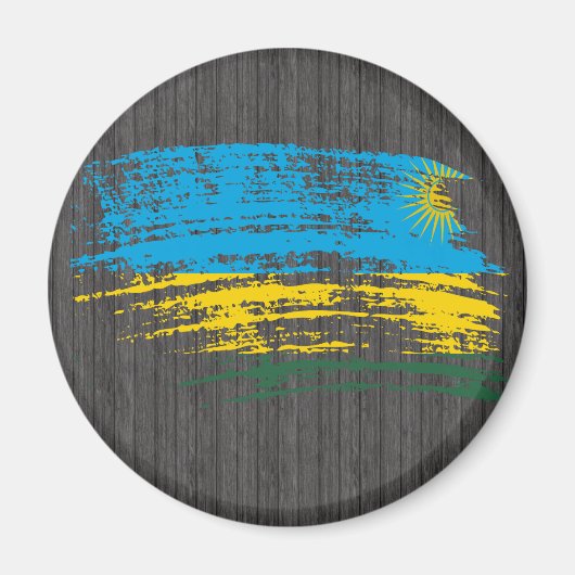 Aimant Drapeau du Rwanda cool (Devant)