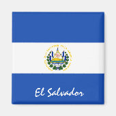 Aimant Drapeau du Salvador & Fêtes américaines/amateurs d (Devant)