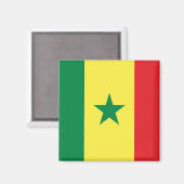 Aimant Drapeau du Sénégal (Recto/Verso)