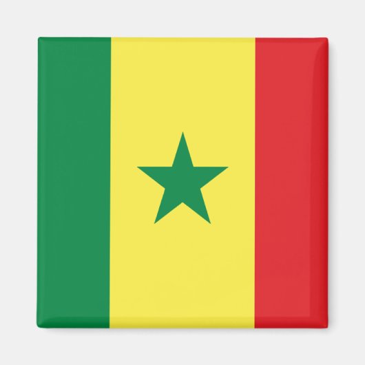 Aimant Drapeau du Sénégal (Devant)