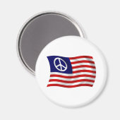 Aimant Drapeau du Signe de Paix des États-Unis (Recto/Verso)