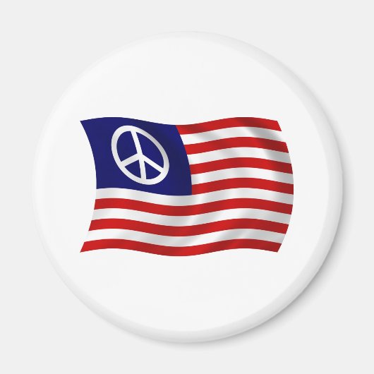 Aimant Drapeau du Signe de Paix des États-Unis (Devant)