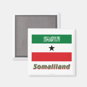 Aimant Drapeau du Somaliland portant le nom (Recto/Verso)