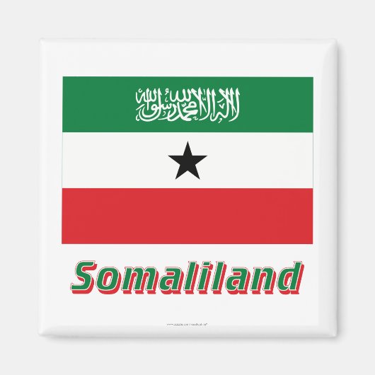 Aimant Drapeau du Somaliland portant le nom (Devant)