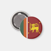 Aimant Drapeau du Sri Lanka (Recto/Verso)