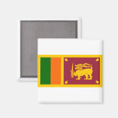 Aimant Drapeau du Sri Lanka (Recto/Verso)