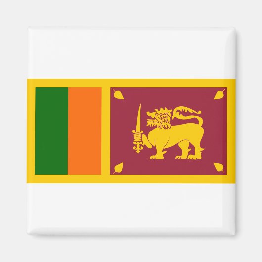 Aimant Drapeau du Sri Lanka (Devant)