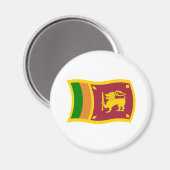 Aimant Drapeau du Sri Lanka (Recto/Verso)