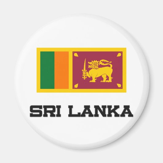 Aimant Drapeau du Sri Lanka (Devant)