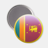 Aimant Drapeau du Sri Lanka (Recto/Verso)