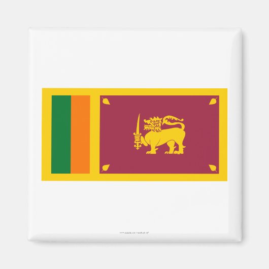 Aimant Drapeau du Sri Lanka (Devant)