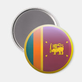 Aimant Drapeau du Sri Lanka (Recto/Verso)