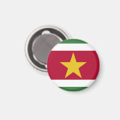 Aimant drapeau du Suriname (Recto/Verso)