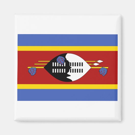 Aimant Drapeau du Swaziland (Devant)