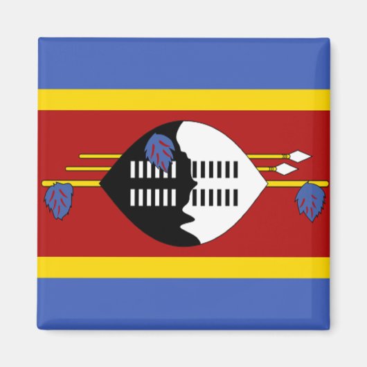 Aimant Drapeau du Swaziland (Devant)