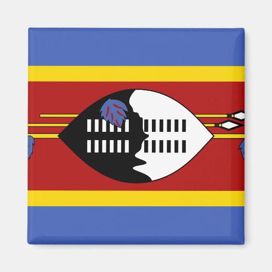 Aimant Drapeau du Swaziland (Devant)