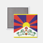 Aimant Drapeau du Tibet (Recto/Verso)