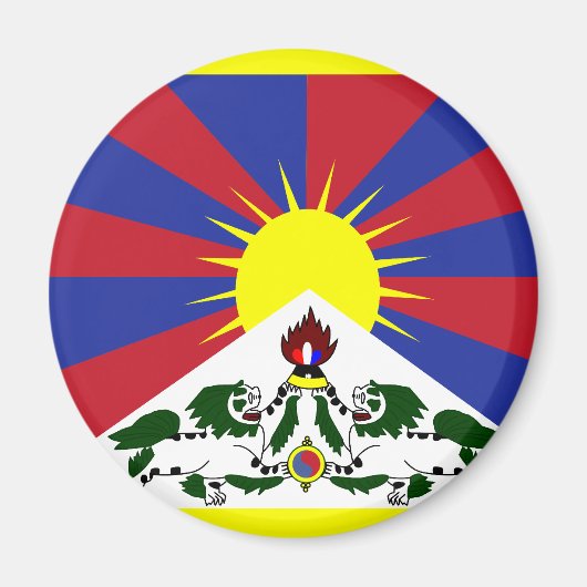 Aimant Drapeau du Tibet (Devant)