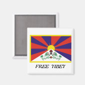 Aimant Drapeau du Tibet (Recto/Verso)