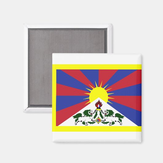 Aimant Drapeau du Tibet (Recto/Verso)