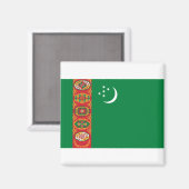 Aimant Drapeau du Turkménistan (Recto/Verso)
