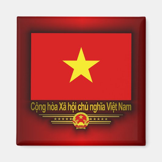 Aimant Drapeau du Vietnam (Devant)