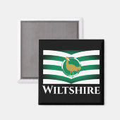 Aimant Drapeau du Wiltshire - ANGLETERRE (Recto/Verso)