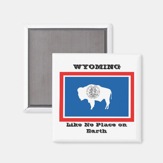 Aimant Drapeau du Wyoming (Recto/Verso)