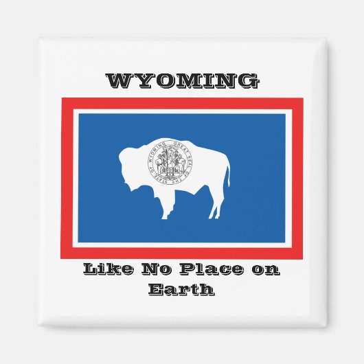 Aimant Drapeau du Wyoming (Devant)