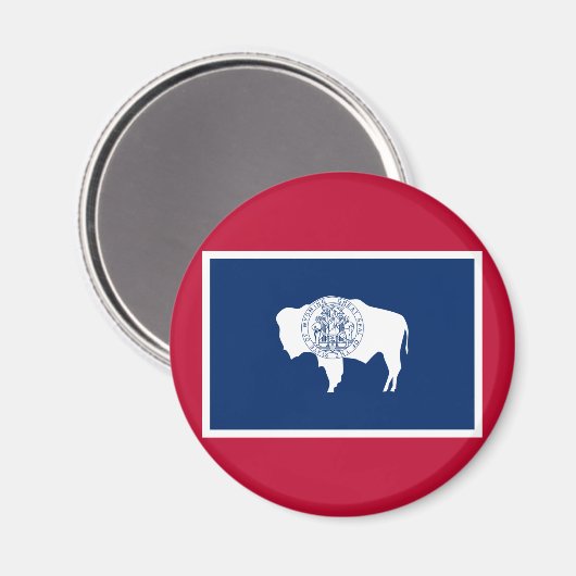 Aimant Drapeau du Wyoming (Recto/Verso)