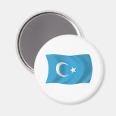 Aimant Drapeau du Xinjianj Uigur (Recto/Verso)