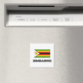 Aimant Drapeau du Zimbabwe (In Situ (Lave-vaisselle))