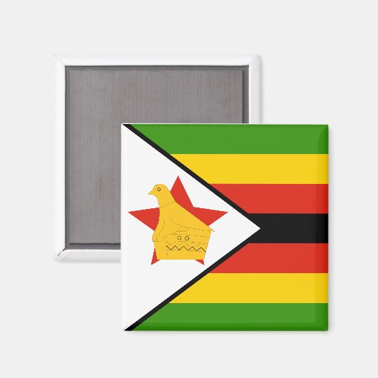 Aimant Drapeau du Zimbabwe (Recto/Verso)