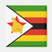 Aimant Drapeau du Zimbabwe (Devant)