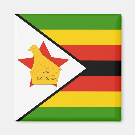 Aimant Drapeau du Zimbabwe (Devant)