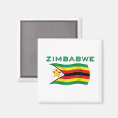Aimant Drapeau du Zimbabwe 2 (Recto/Verso)