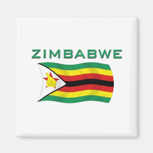 Aimant Drapeau du Zimbabwe 2 (Devant)