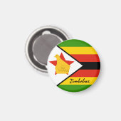Aimant Drapeau du Zimbabwe & Afrique - fans de voyages/sp (Recto/Verso)