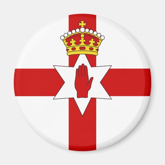 Aimant Drapeau d'ulster d'Irlande du Nord (Devant)
