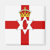Aimant Drapeau d'ulster d'Irlande du Nord (Devant)
