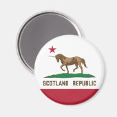 Aimant Drapeau écossais Californie Unicorne (Recto/Verso)