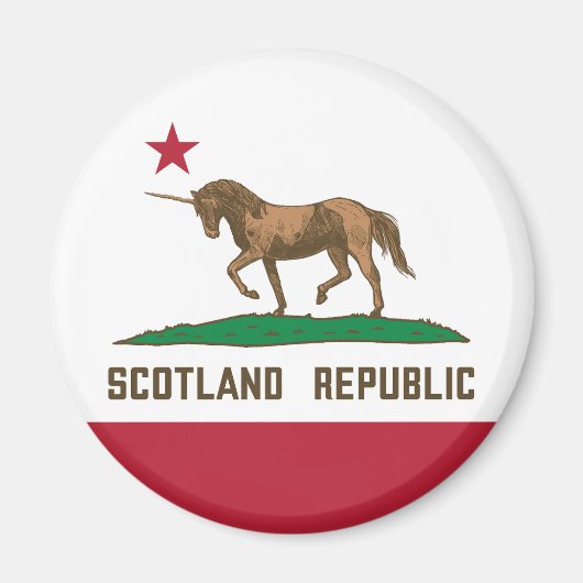 Aimant Drapeau écossais Californie Unicorne (Devant)