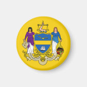 Aimant Drapeau/ Emblème de Philadelphie, PA (Devant)