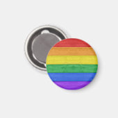 Aimant Drapeau en bois de SlipperyJoe's pride couleurs ar (Recto/Verso)