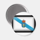 Aimant Drapeau Espagne-Galice (Recto/Verso)