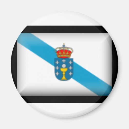 Aimant Drapeau Espagne-Galice (Devant)